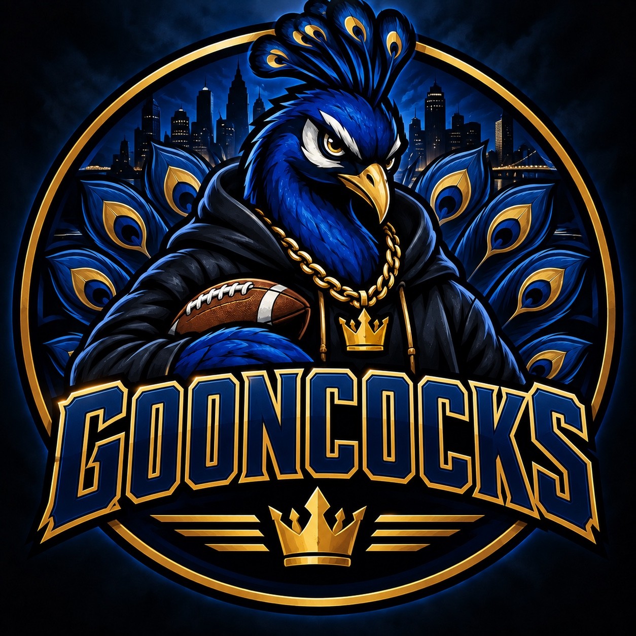 Gooncocks peacock logo
